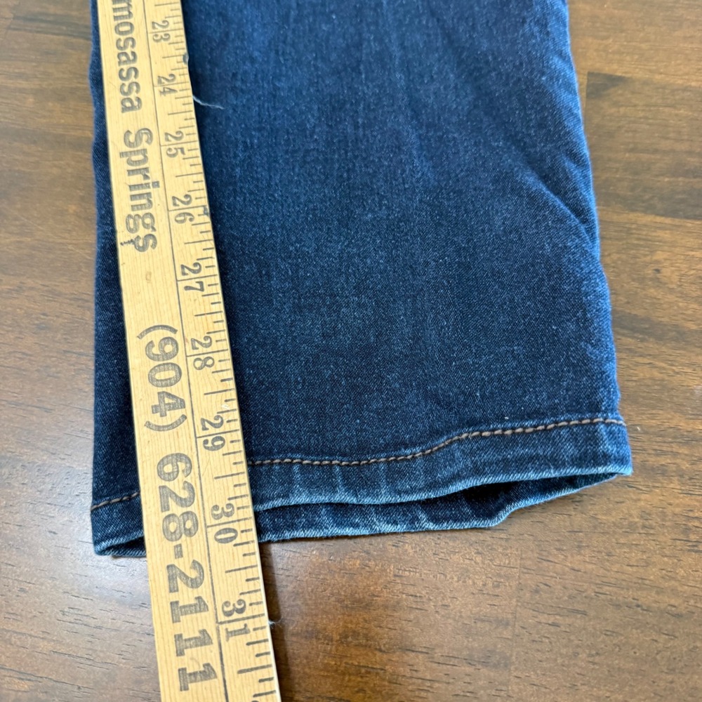 d.jeans Womens 20W Dark Wash Embroidered Skinny Jeans Blue Stretch Denim Pants - Picture 6 of 10